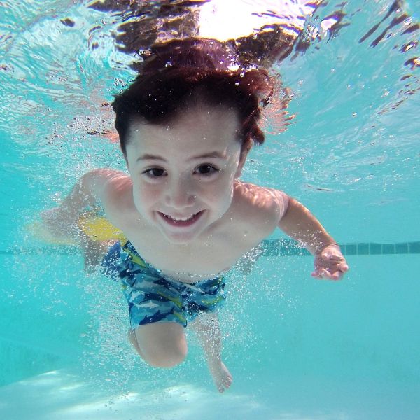 A child swimming