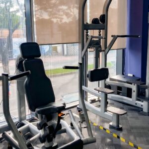 Apartment fitness center.