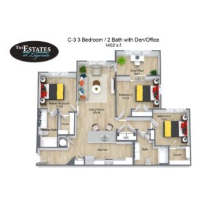 3 bedroom floor plan